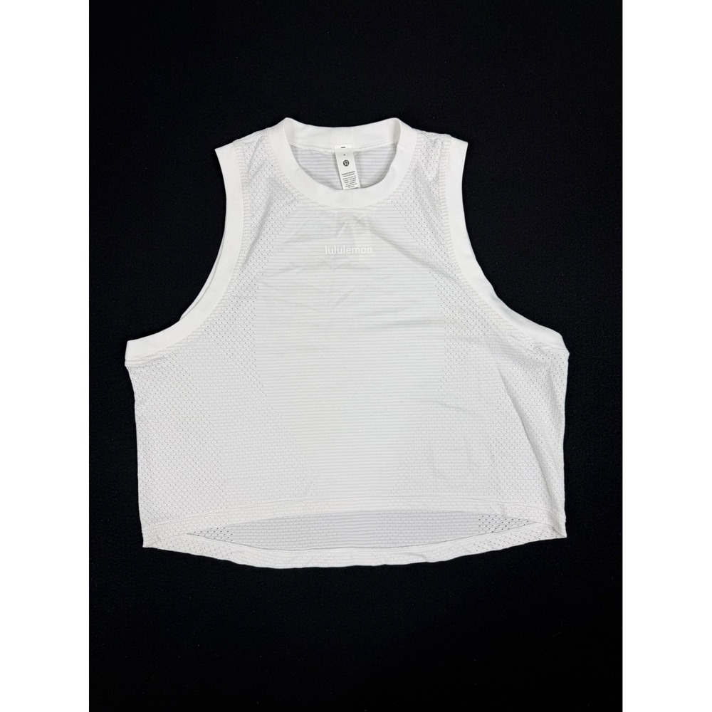 Lululemon Swiftly Tech High-Low Cropped Tank White Size 8